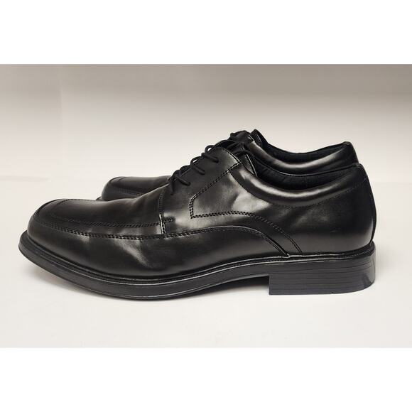Dexflex Comfort Memory Foam Mens Leather Oxford Black Dress Shoes Size 14 - Picture 1 of 9
